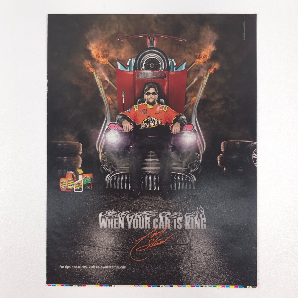 2006 HOT ROD THRONE Tony Stewart Armor All Advertising Print Ad Garage Wall Art